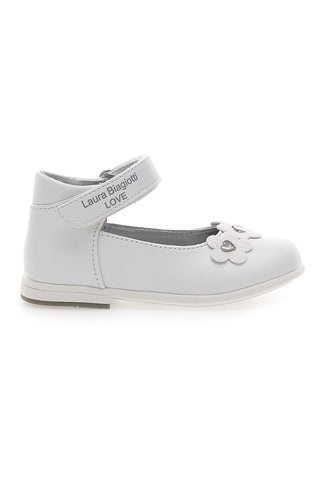 Ballerine Bianche Con Strappo In Velcro Laura Biagiotti AG16062