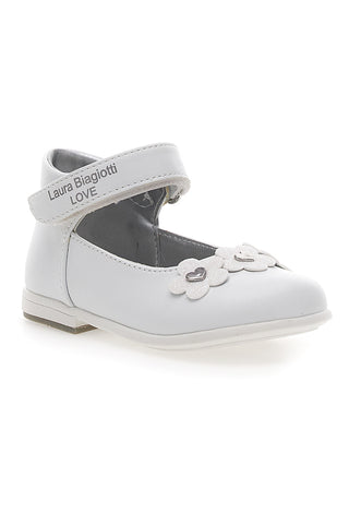 Ballerine Bianche Con Strappo In Velcro Laura Biagiotti AG16062