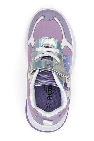 Lila Sneakers mit Lichtern und Klettverschluss Frozen D11551M