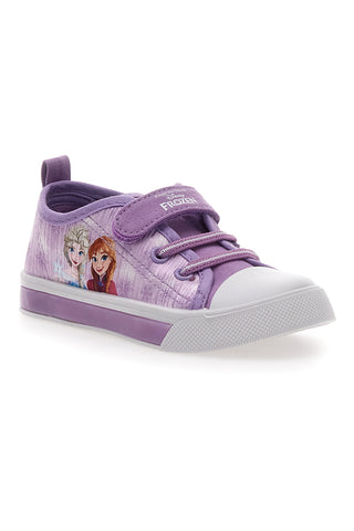 Sneakers Viola Con Luci e Strappo in Velcro Frozen D11542M