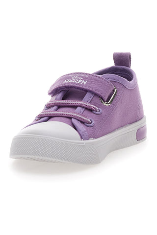 Sneakers Viola Con Luci e Strappo in Velcro Frozen D11542M