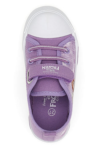 Sneakers Viola Con Luci e Strappo in Velcro Frozen D11542M