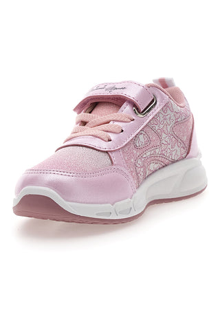 Sneakers Rosa con Velcro e Brillantini e Luci nella Suola MINNIE D3010663T