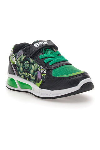 Sneakers Nere e Verdi con Luci e Velcro Avengers Hulk R1010201T