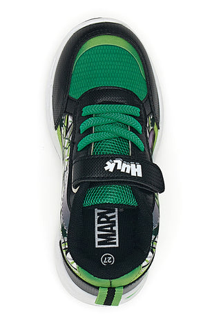 Sneakers Nere e Verdi con Luci e Velcro Avengers Hulk R1010201T
