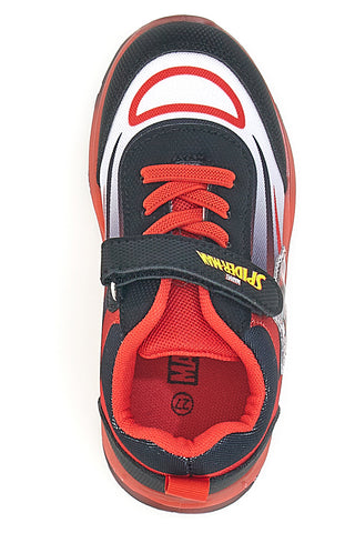 Sneakers Rosse e Nere Con Velcro Spiderman R1310515T