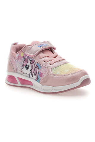 Sneakers Rosa con Brillantini e Stampa UNICORNO S8010119T