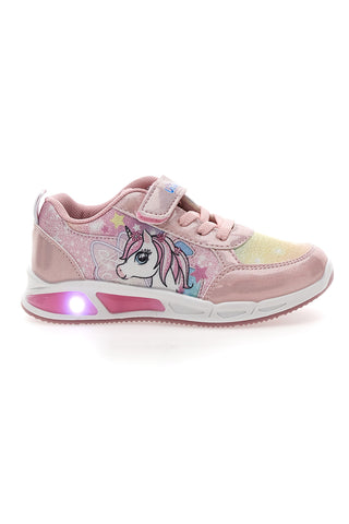 Sneakers Rosa con Brillantini e Stampa UNICORNO S8010119T