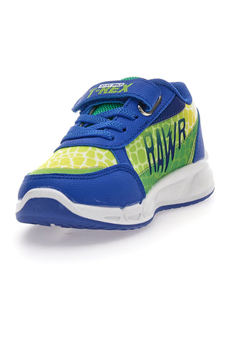 Blaue und grüne Sneakers mit Lichtern und Klettverschluss DINOSAURIER S8020112T