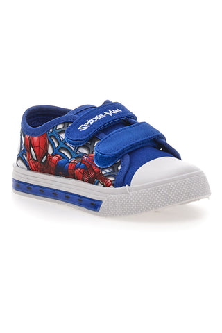 Blaue Sneakers mit Lichtern und weißer Gummispitze SPIDERMAN R1310509T
