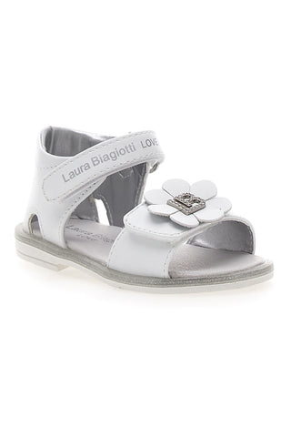 Sandali bianchi con fiocco decorativo e velcro LAURA BIAGIOTTI 96319492