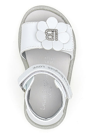 Sandali bianchi con fiocco decorativo e velcro LAURA BIAGIOTTI 96319492