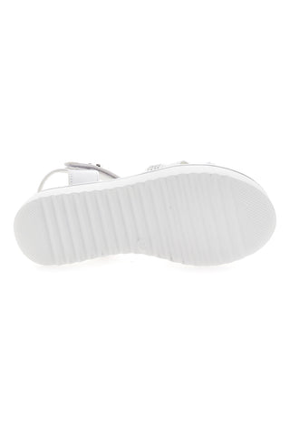 Weiße Sandalen mit Strasssteinen und Herz ENERGY E532