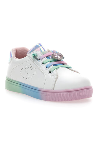 Sneakers Bianche con Suola e Lacci Multicolor GRAZIE GIRL 134353