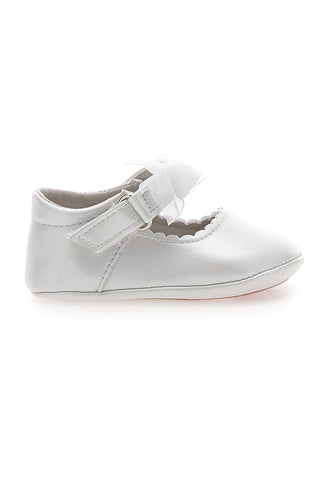 Ballerine Primi Passi Bianco Perla con Fiocco GRAZIE GIRL 39G2502S