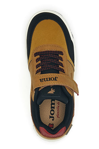 Joma J.Jarama JR 2524 wasserabweisende lederfarbene Sneakers mit kontrastierenden Details