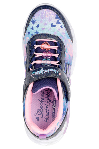 Sneakers blu con cuori luminosi Skechers Infinite Heart Lights Heart Jewels