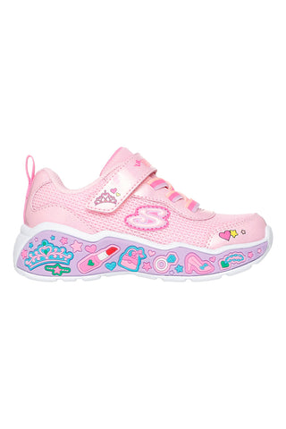 Skechers Play Scene Fun Squad – Rosa Sneaker mit Glitzer und verzierter Sohle