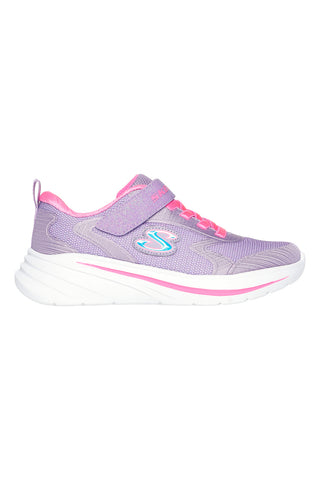 Lila Glitzer-Sneaker mit Klettverschluss von Skechers Wave 92