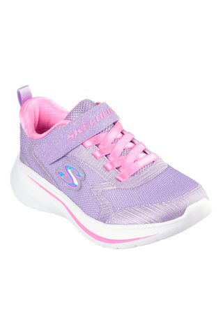 Sneakers lilla con glitter e strappo Skechers Wave 92