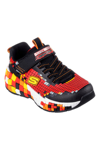 Sneakers rosse con dettagli pixelati e luci Skechers Mega-Craft 3