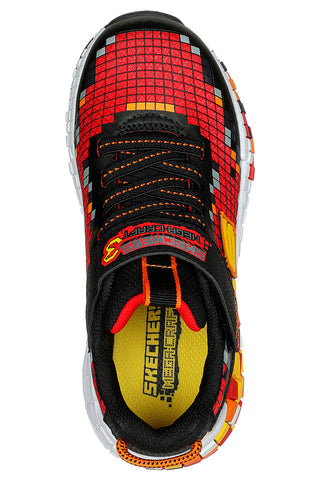 Sneakers rosse con dettagli pixelati e luci Skechers Mega-Craft 3