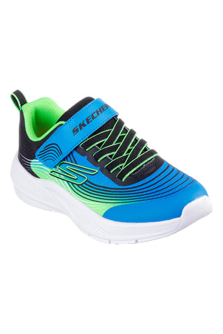 Sneakers blu e lime leggere con strappo Skechers Microspec Advance