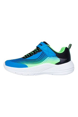 Sneakers blu e lime leggere con strappo Skechers Microspec Advance