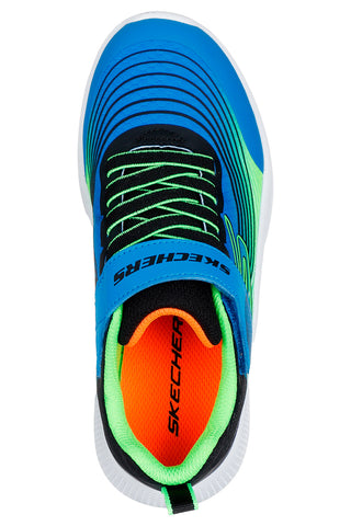 Sneakers blu e lime leggere con strappo Skechers Microspec Advance