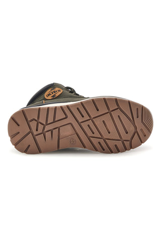 Scarpe alte verdi con zip laterale Pitt kids AT25W01