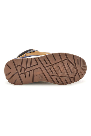 Scarpe alte marroni con zip laterale Pitt kids AT25W01