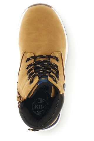 Scarpe alte marroni con zip laterale Pitt kids AT25W01