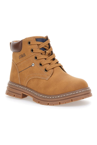 Cognacfarbene Stiefeletten mit komfortablem Reißverschluss, Pitt Kids BP8205511