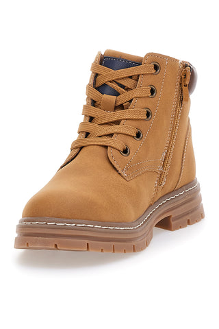 Cognacfarbene Stiefeletten mit komfortablem Reißverschluss, Pitt Kids BP8205511