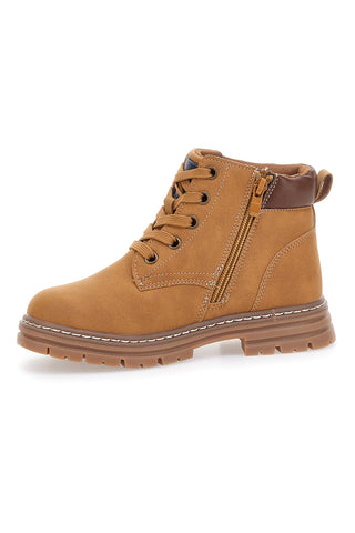 Cognacfarbene Stiefeletten mit komfortablem Reißverschluss, Pitt Kids BP8205511