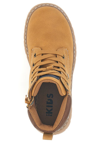 Cognacfarbene Stiefeletten mit komfortablem Reißverschluss, Pitt Kids BP8205511