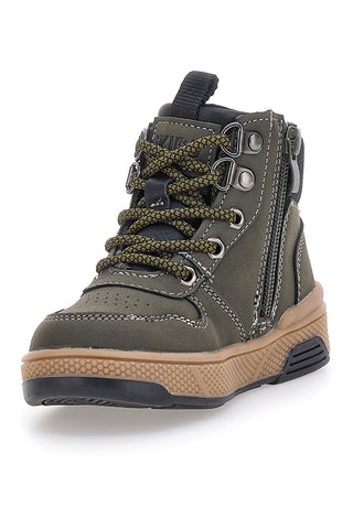 Pitt Kids BP8232106 Grüne Stiefeletten mit Reißverschluss