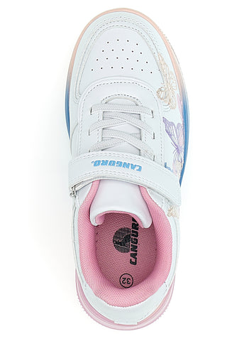 Sneakers bianche con farfalle e luci M-kids MG25123