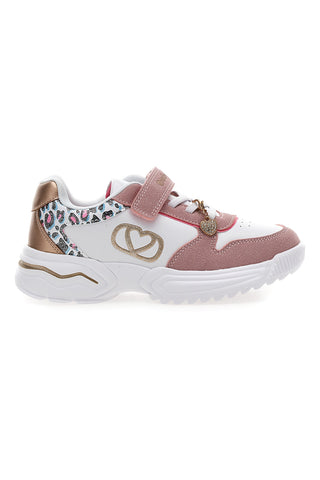 Mkids MG25124 weiße und rosa Sneakers mit Animal-Print