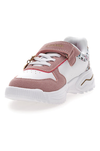 Sneakers bianche e rosa con fantasia animalier Mkids MG25124