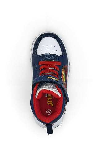 Sneakers blu con luci e chiusura a strappo Spiderman M13194MC
