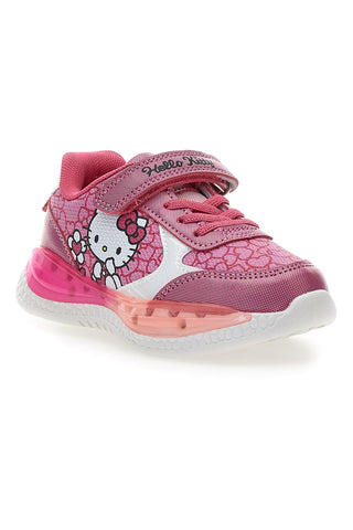 Sneakers rosa con luci e velcro Hello kitty H13056MC