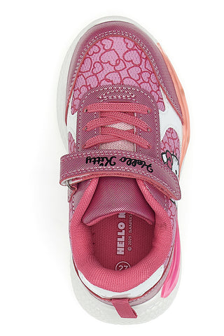 Sneakers rosa con luci e velcro Hello kitty H13056MC
