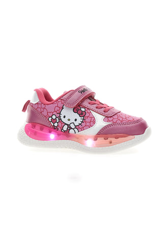 Rosa Turnschuhe mit Lichtern und Klettverschluss Hello Kitty H13056MC