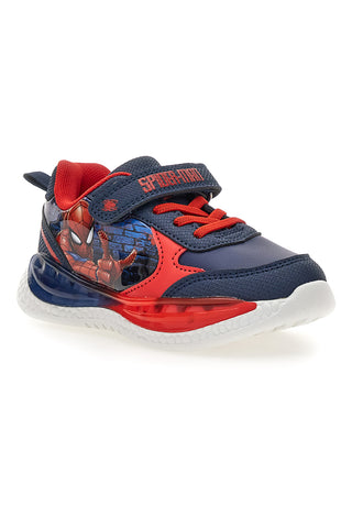 Blaue und rote Sneakers mit Lichtern Spiderman M13063MC
