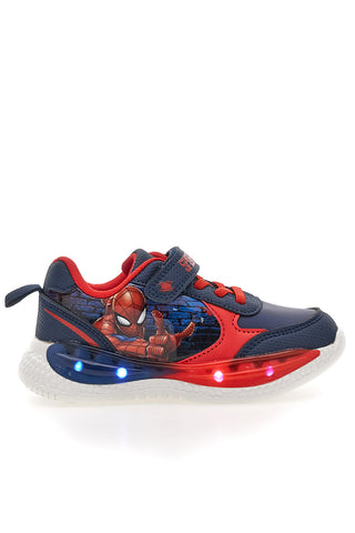 Blaue und rote Sneakers mit Lichtern Spiderman M13063MC