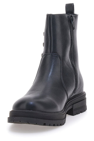Pitt Kids SKBS1104 Schwarze Chelsea-Stiefel mit Herznieten