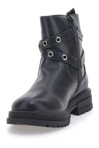 Pitt Kids SKBS934 Schwarze Stiefeletten mit Nieten