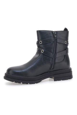 Pitt Kids SKBS934 Schwarze Stiefeletten mit Nieten