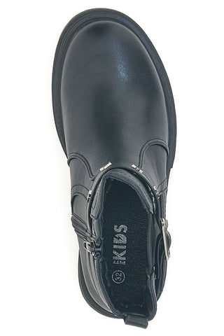 Anfibi neri con fibbie decorative e stella Pitt Kids SKBS1033